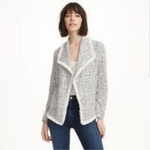 Club Monaco tweed waterfall jacket